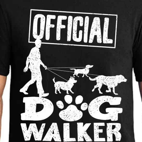 Cute Professional Dog Walker Funny Pet Lover Gift Funny Gift Pajama Set