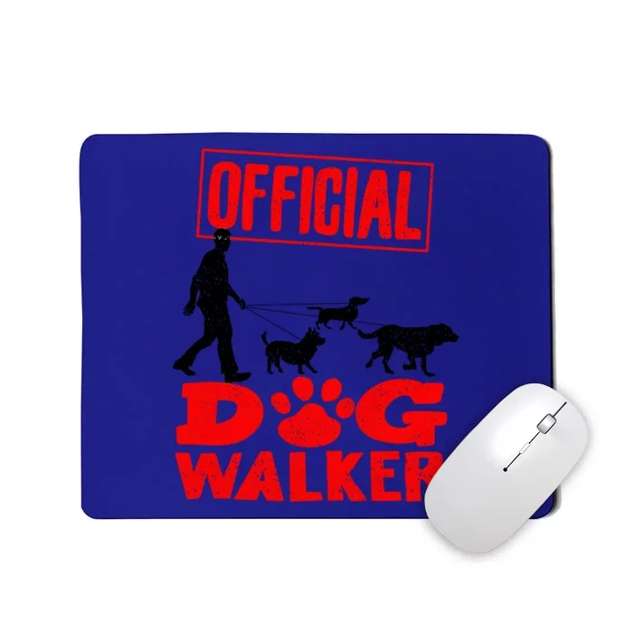 Cute Professional Dog Walker Funny Pet Lover Gift Mousepad