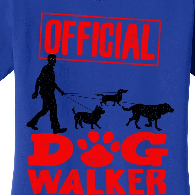 Cute Professional Dog Walker Funny Pet Lover Gift Women's T-Shirt