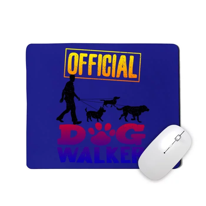 Cute Professional Dog Walker Funny Pet Lover Gift Mousepad