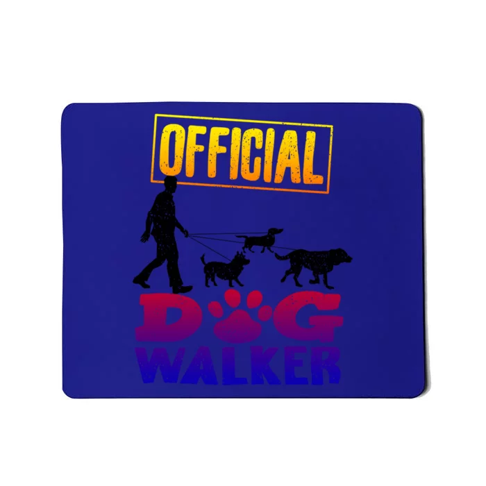 Cute Professional Dog Walker Funny Pet Lover Gift Mousepad