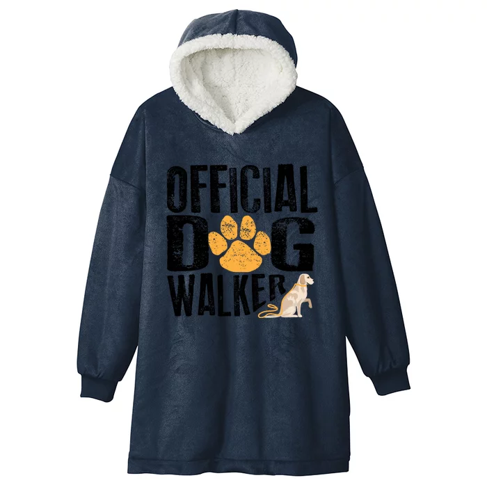 Cute Professional Dog Walker Funny Pet Lover Gift Funny Gift Hooded Wearable Blanket