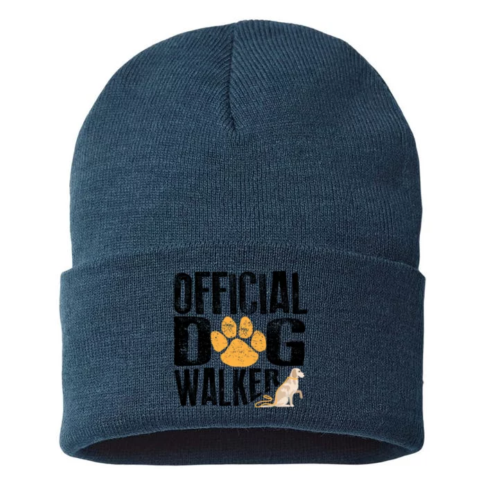 Cute Professional Dog Walker Funny Pet Lover Gift Funny Gift Sustainable Knit Beanie