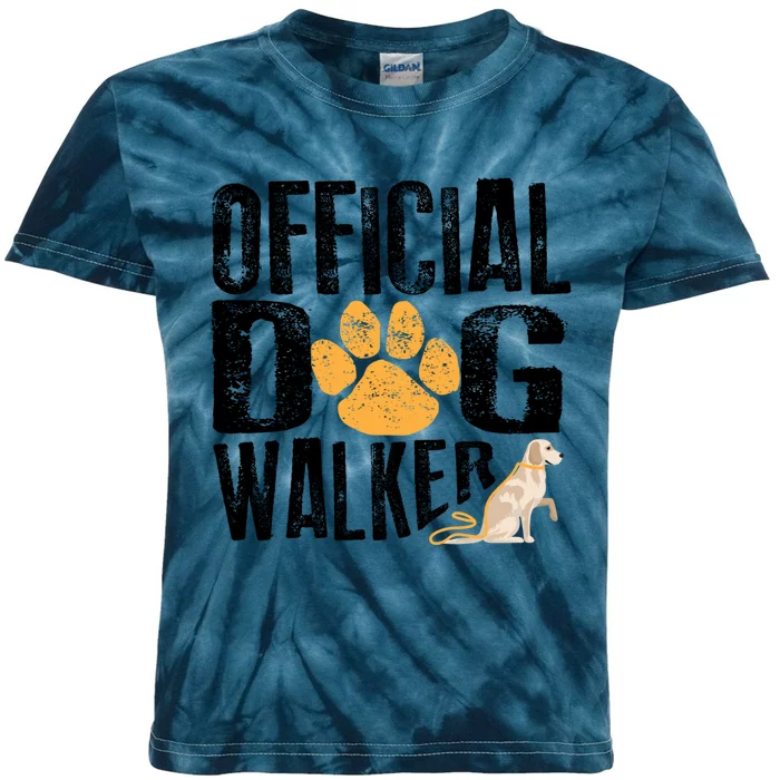 Cute Professional Dog Walker Funny Pet Lover Gift Funny Gift Kids Tie-Dye T-Shirt