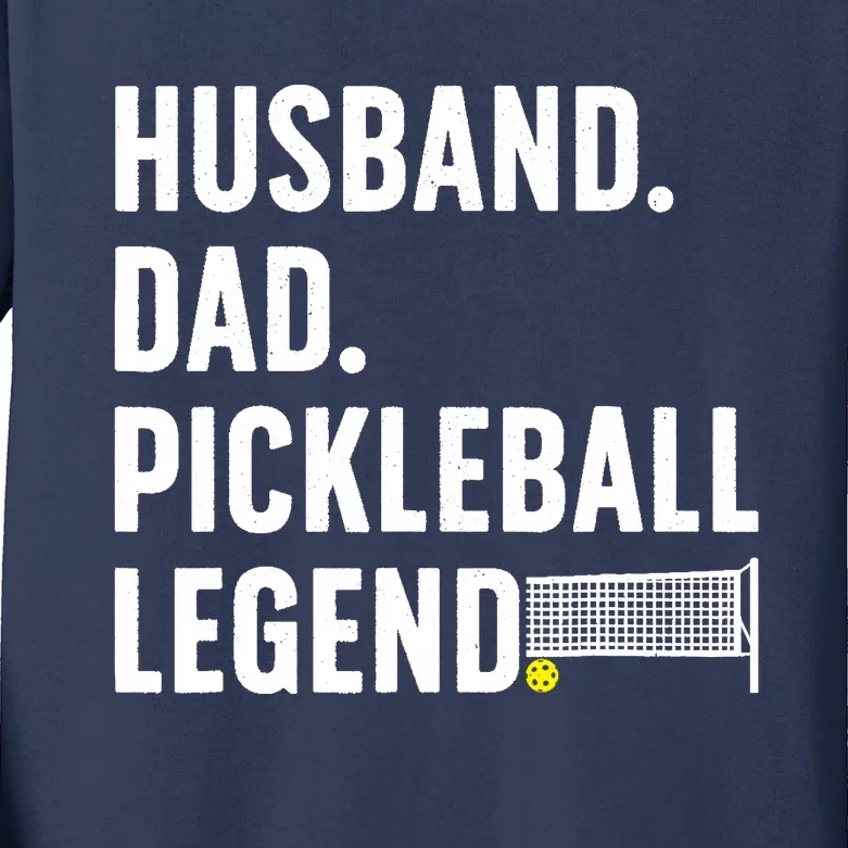 Cool Pickleball Design For Husband Dad  Pickleball Player Kids Long Sleeve Shirt