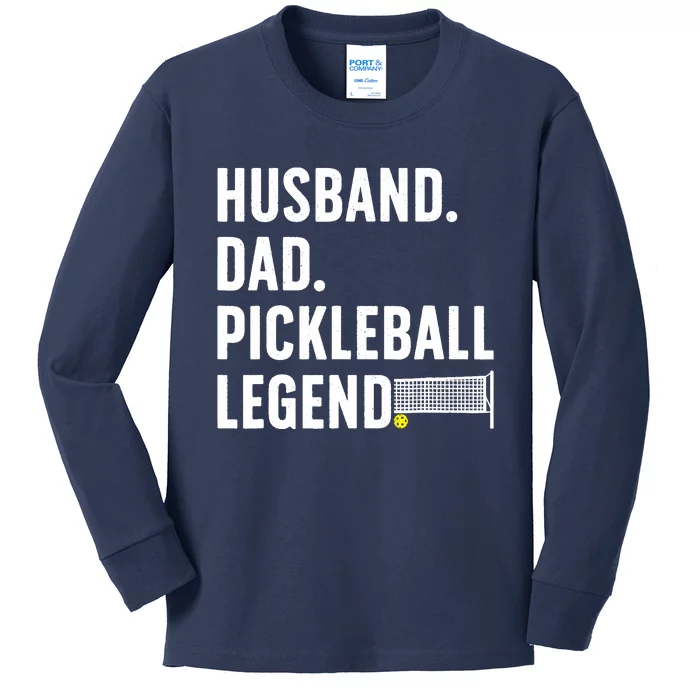 Cool Pickleball Design For Husband Dad  Pickleball Player Kids Long Sleeve Shirt