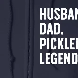 Cool Pickleball Design For Husband Dad  Pickleball Player Full Zip Hoodie