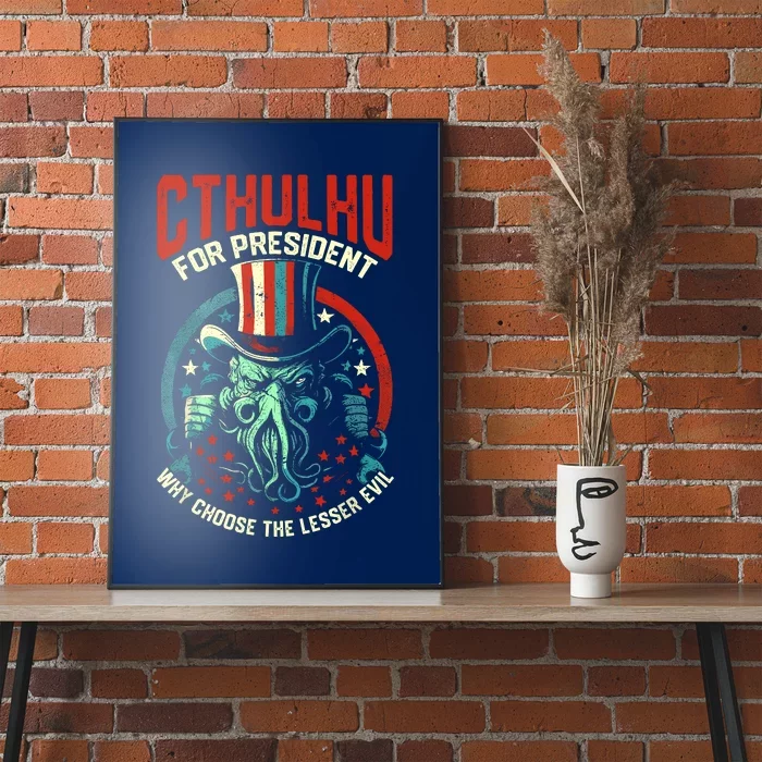 Cthulhufor President Election 2024 Cosmic Horror Poster