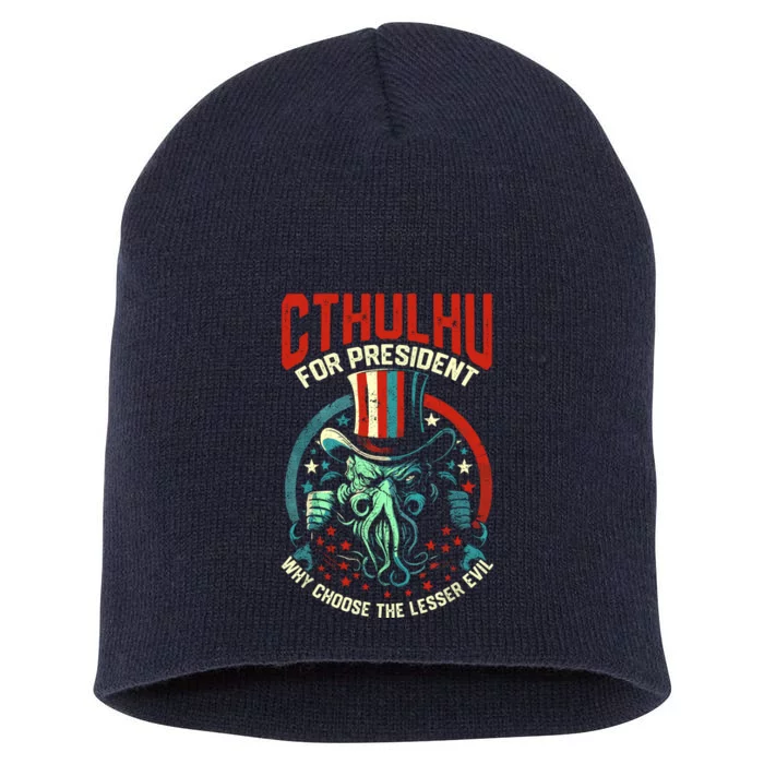 Cthulhufor President Election 2024 Cosmic Horror Short Acrylic Beanie