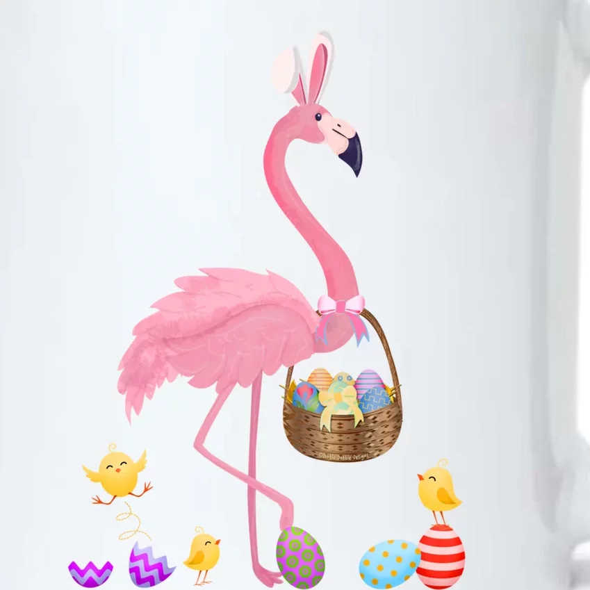 Cool Pretty Easter Gift Flamingo With Easter Basket Gift Black Color Changing Mug