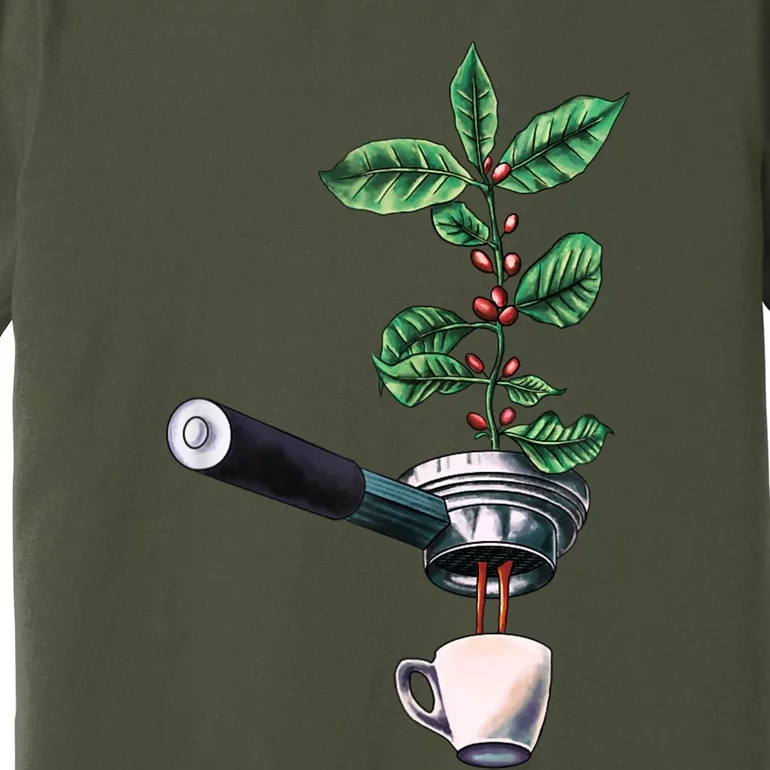 Coffee Plant Espresso Barista Premium T-Shirt