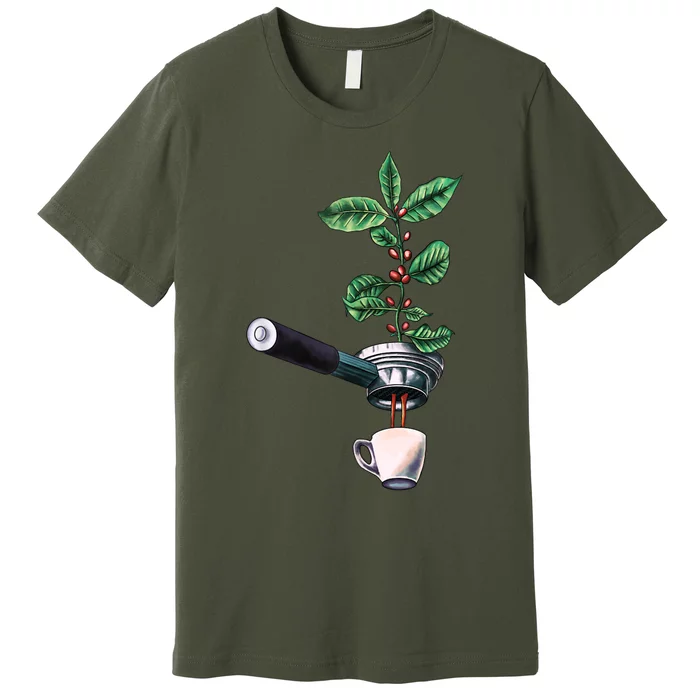 Coffee Plant Espresso Barista Premium T-Shirt