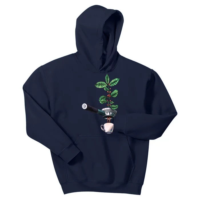 Coffee Plant Espresso Barista Kids Hoodie