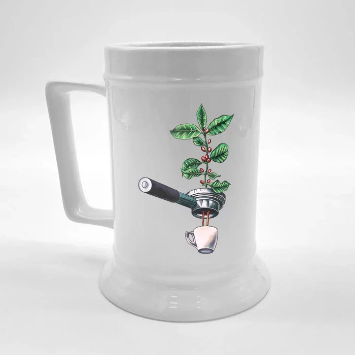 Coffee Plant Espresso Barista Front & Back Beer Stein