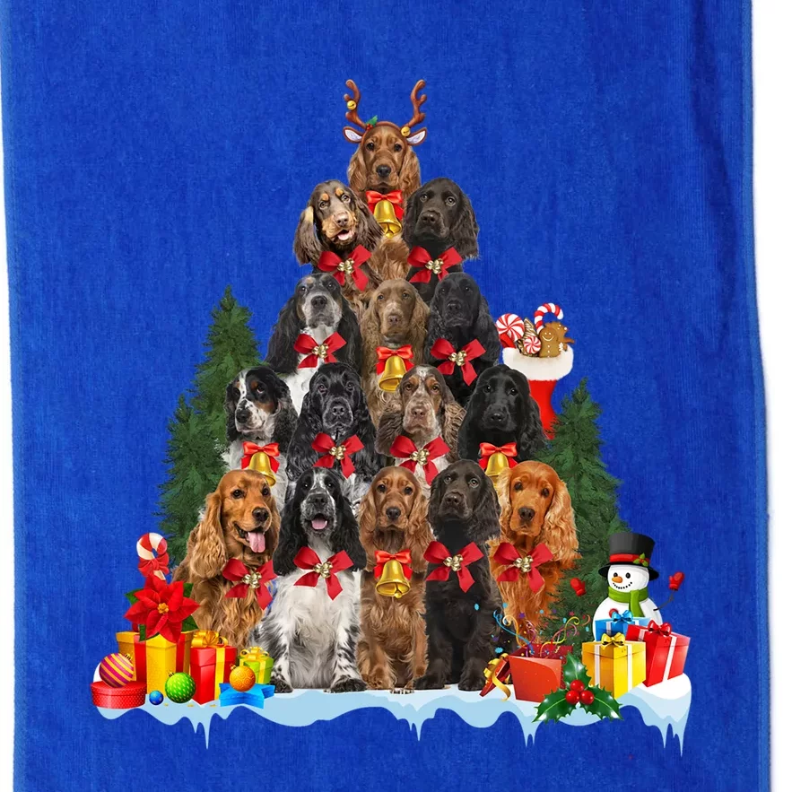 Christmas Pajama English Cocker Spaniel Xmas Tree Funny Gift Platinum Collection Golf Towel