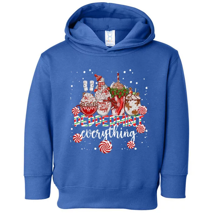 Christmas Peppermint Everything Coffee Chocolate Mocha Xmas Toddler Hoodie