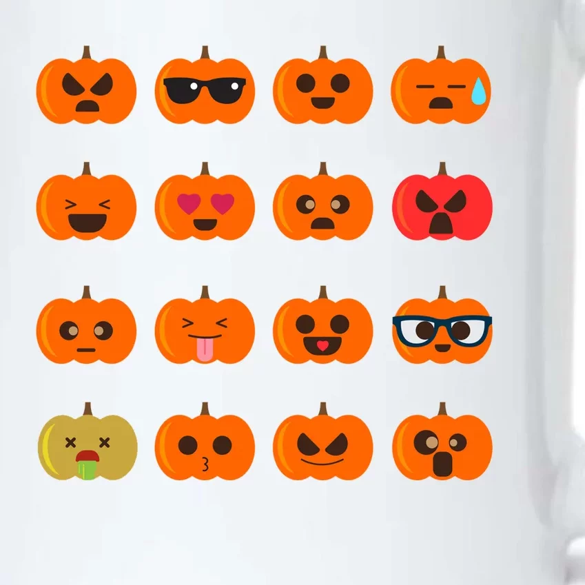 Cute Pumpkin Emoji Black Color Changing Mug