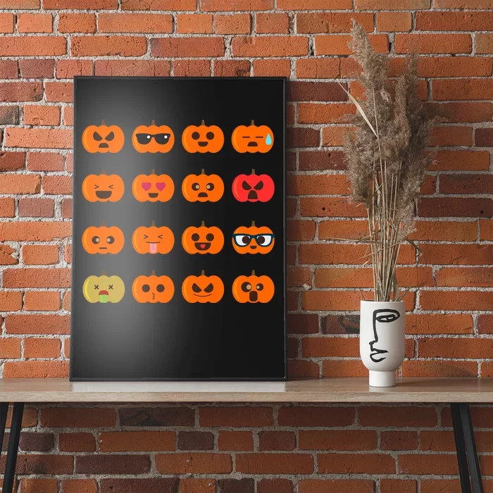 Cute Pumpkin Emoji Poster