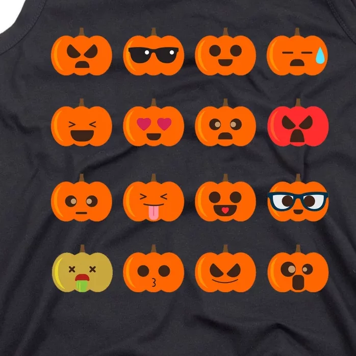 Cute Pumpkin Emoji Tank Top