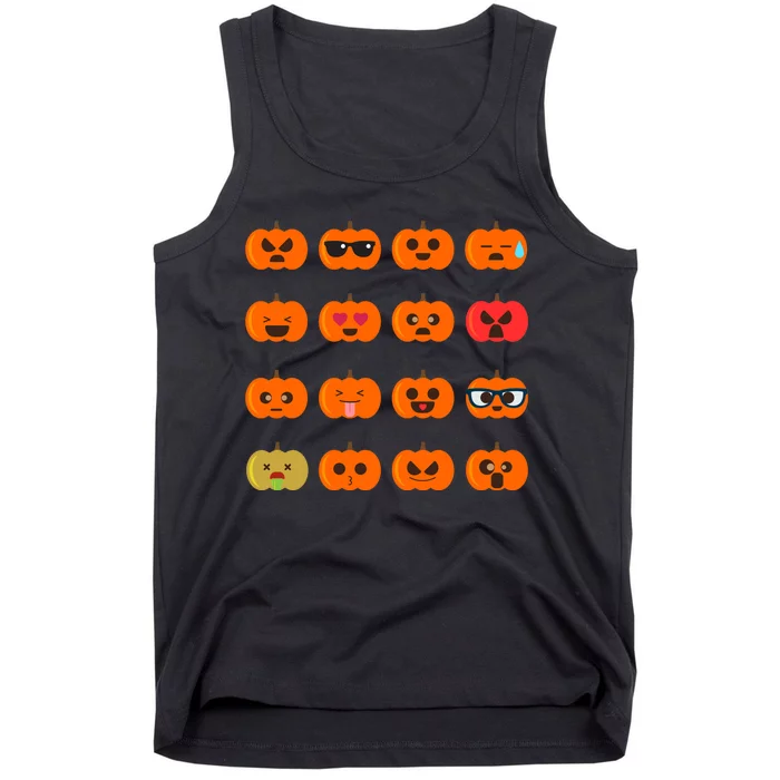 Cute Pumpkin Emoji Tank Top