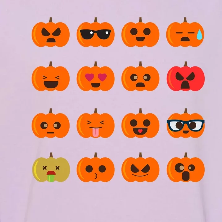 Cute Pumpkin Emoji Garment-Dyed Sweatshirt