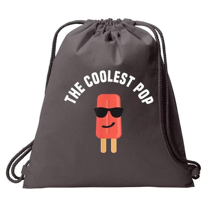 Coolest Pop Ever Popsicle Funny Retro Bomb Fathers Day Gift Drawstring Bag