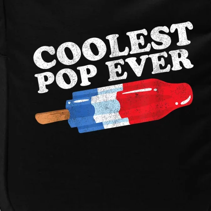 Coolest Pop Ever Popsicle Funny Retro Bomb Fathers Day Gift Impact Tech Backpack