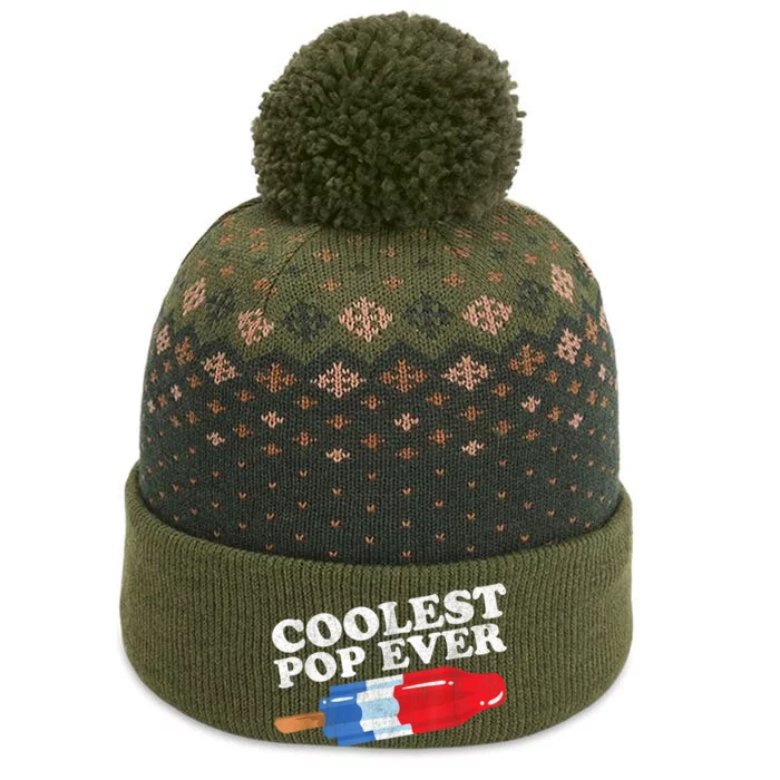 Coolest Pop Ever Popsicle Funny Retro Bomb Fathers Day Gift The Baniff Cuffed Pom Beanie