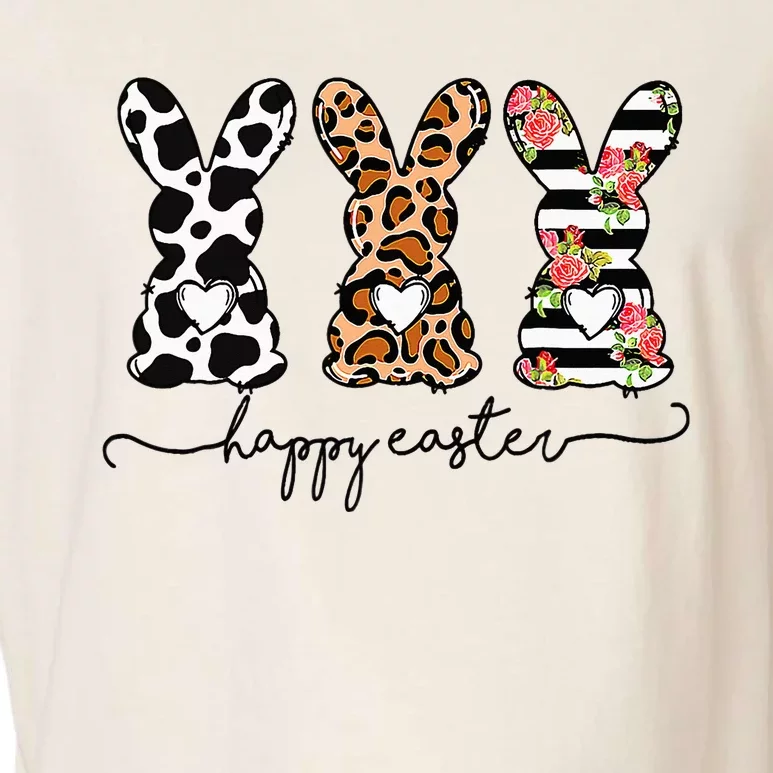 Cow Print Easter Bunnies Leopard Easter Day Garment-Dyed Women's Muscle Tee