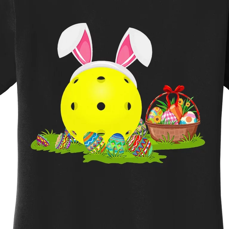 Cute Pickleball Easter Egg Bunny Easter Day Women's T-Shirt