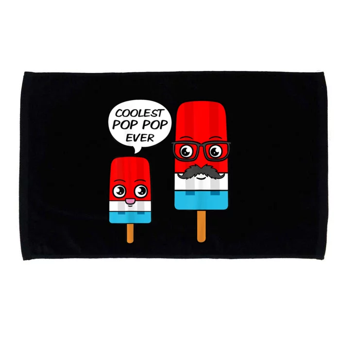 Coolest Pop Ever Popsicle Funny Retro Bomb Fathers Day Gift Microfiber Hand Towel