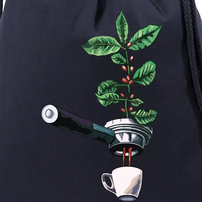 Coffee Plant Espresso Barista Drawstring Bag