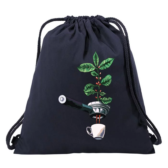 Coffee Plant Espresso Barista Drawstring Bag