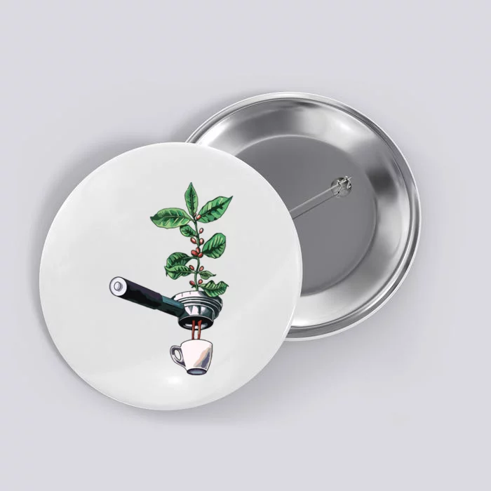 Coffee Plant Espresso Barista Button