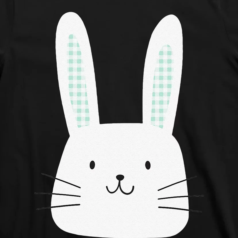 Cute Plaid Easter Bunny Pink Top T-Shirt