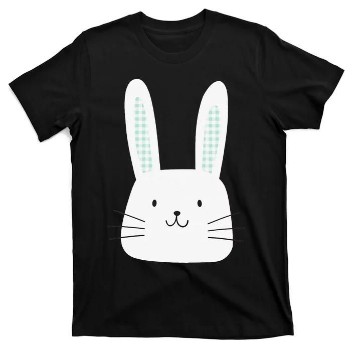 Cute Plaid Easter Bunny Pink Top T-Shirt