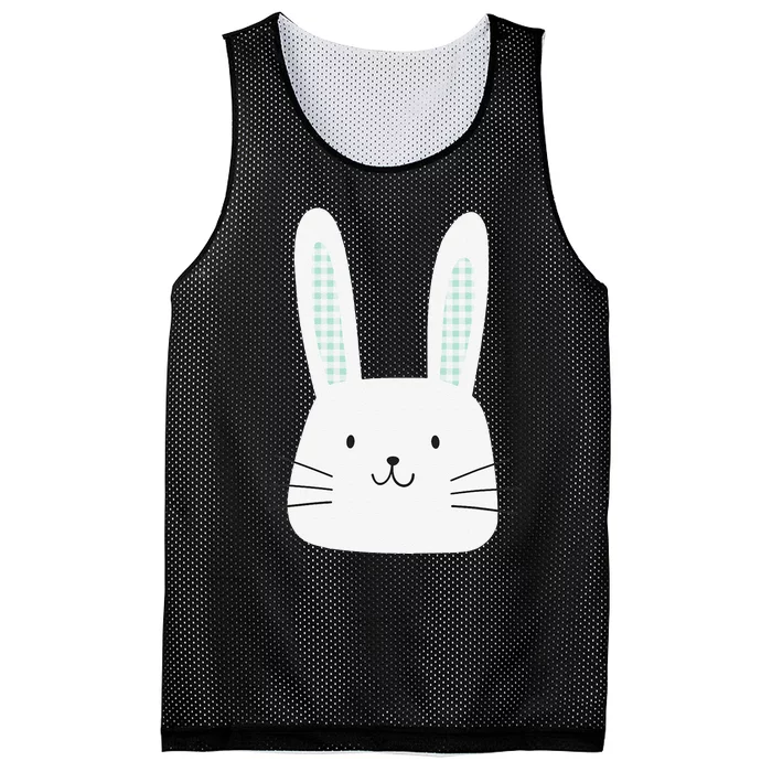 Cute Plaid Easter Bunny Pink Top Mesh Reversible Basketball Jersey Tank