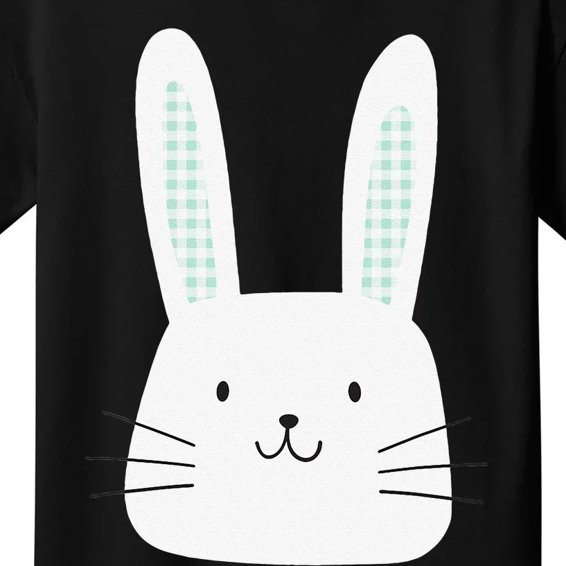 Cute Plaid Easter Bunny Pink Top Kids T-Shirt