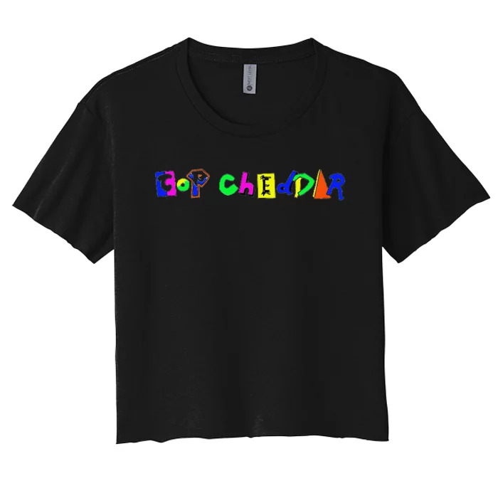 Cheddar Productions Eclectic Logo Women's Crop Top Tee