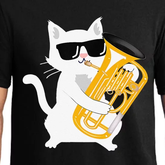 Cat Playing Euphonium Pajama Set