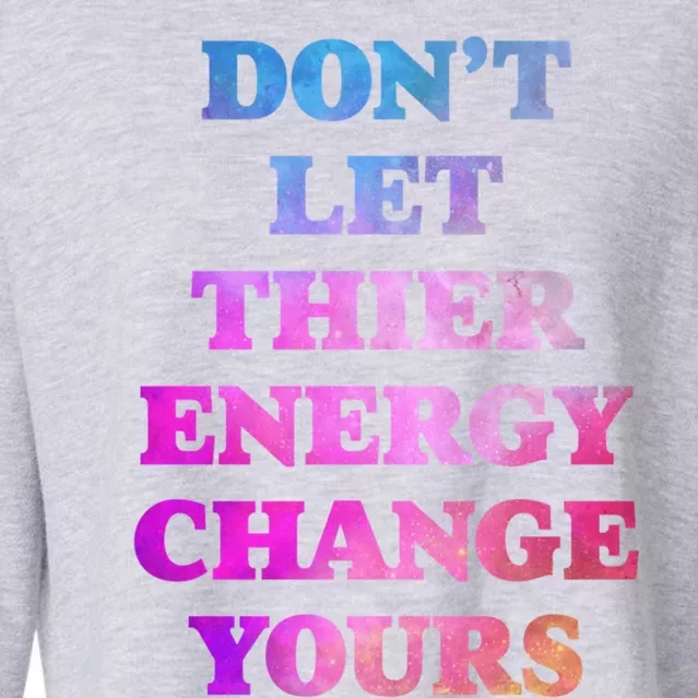 Cute Positive Energy Spiritual Meditation Graphic Funny Gift Cropped Pullover Crew