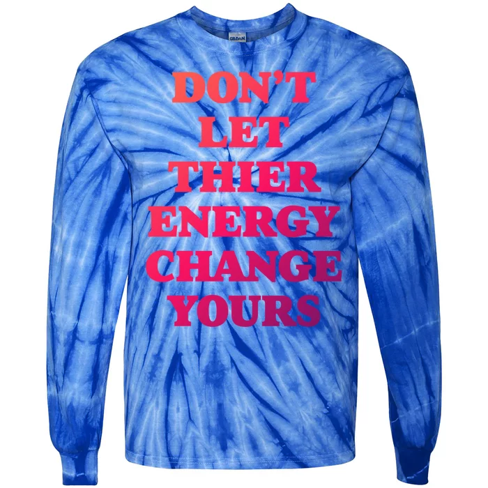 Cute Positive Energy Spiritual Meditation Graphic Gift Tie-Dye Long Sleeve Shirt