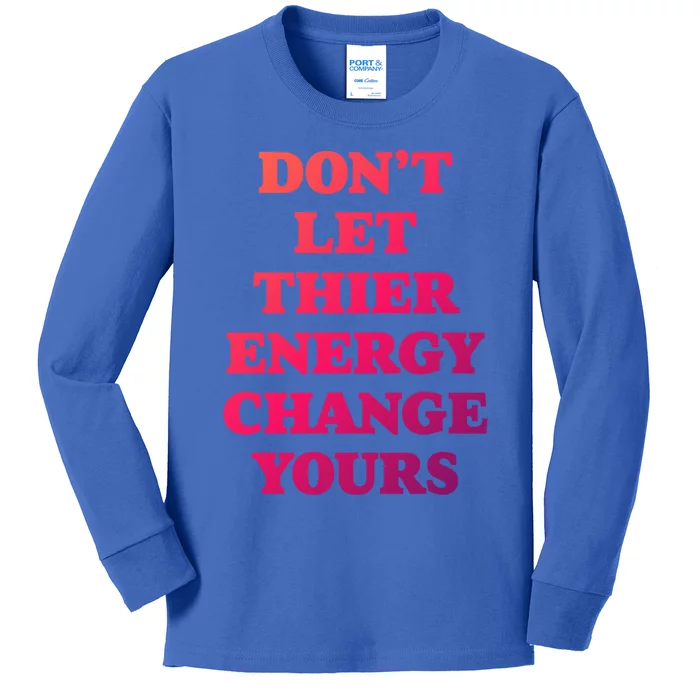 Cute Positive Energy Spiritual Meditation Graphic Gift Kids Long Sleeve Shirt