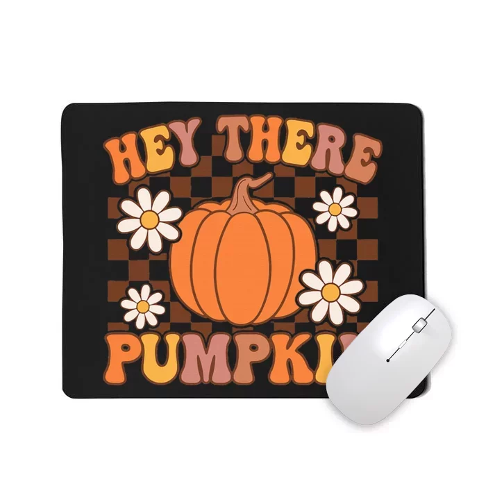 Checkered Pumpkin Fall Thanksgiving Decor Mousepad