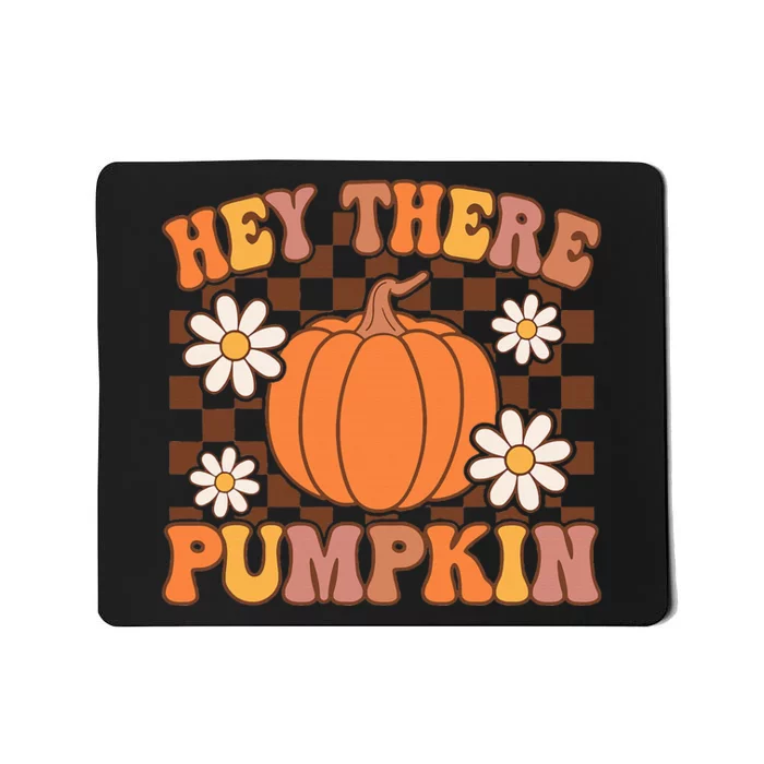 Checkered Pumpkin Fall Thanksgiving Decor Mousepad