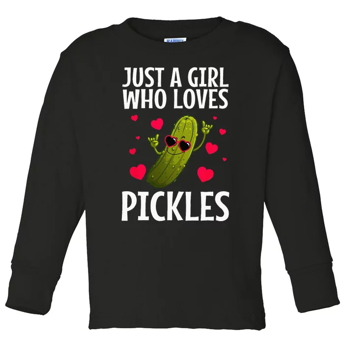 Cool Pickle For Women Pickles Dill Pickle Cucumber Toddler Long Sleeve Shirt