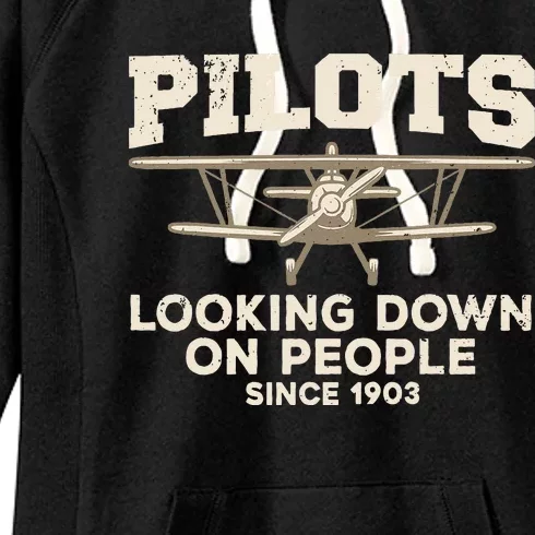 Cool Pilot For Men Women Aircraft Pilot Airplane Flying Women's Fleece Hoodie