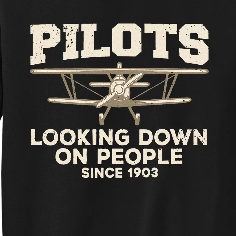 Cool Pilot For Men Women Aircraft Pilot Airplane Flying Tall Sweatshirt