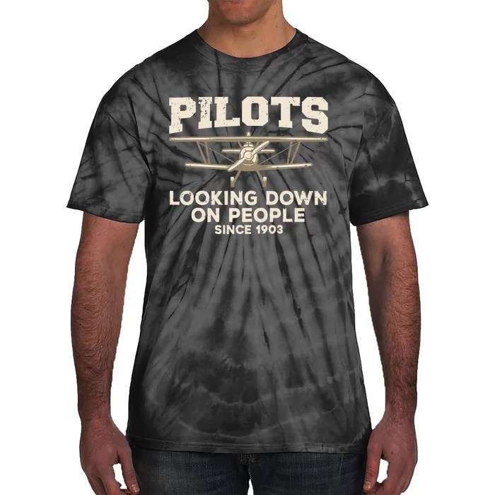 Cool Pilot For Men Women Aircraft Pilot Airplane Flying Tie-Dye T-Shirt