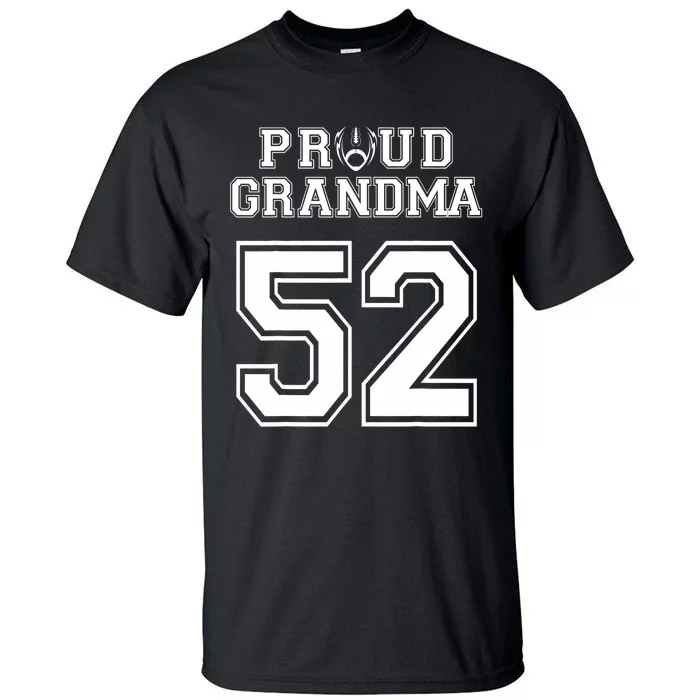 Custom Proud Football Grandma Number 52 Personalized Tall T-Shirt